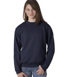 18000B Gildan Youth Heavy BlendCrew Neck Sweatshirt Navy