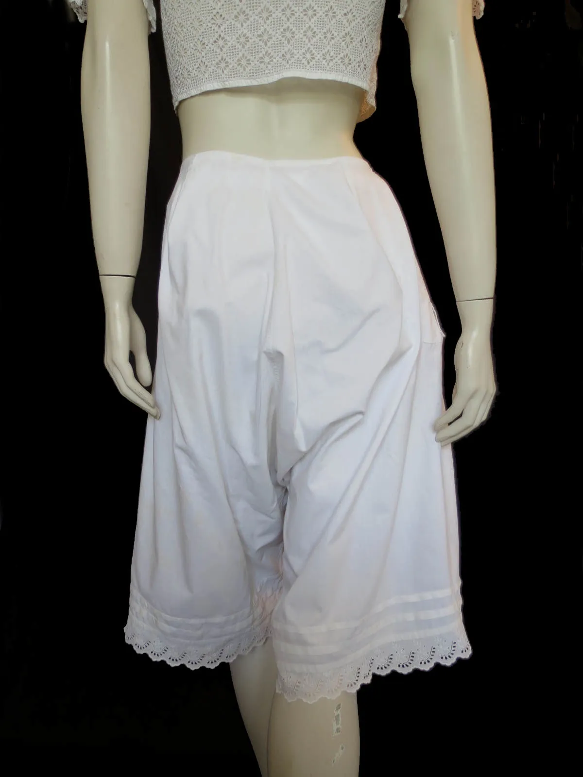 Antique Edwardian Drawers, Knickers, Culottes - Large