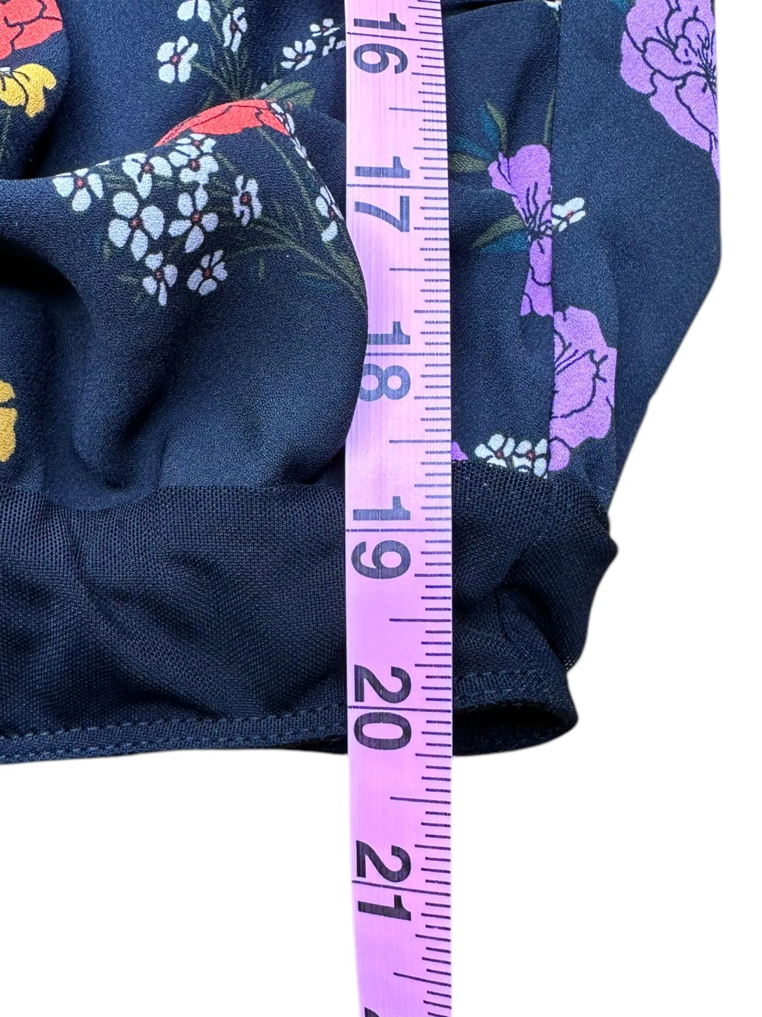Astr Black Floral Bodysuit Size S
