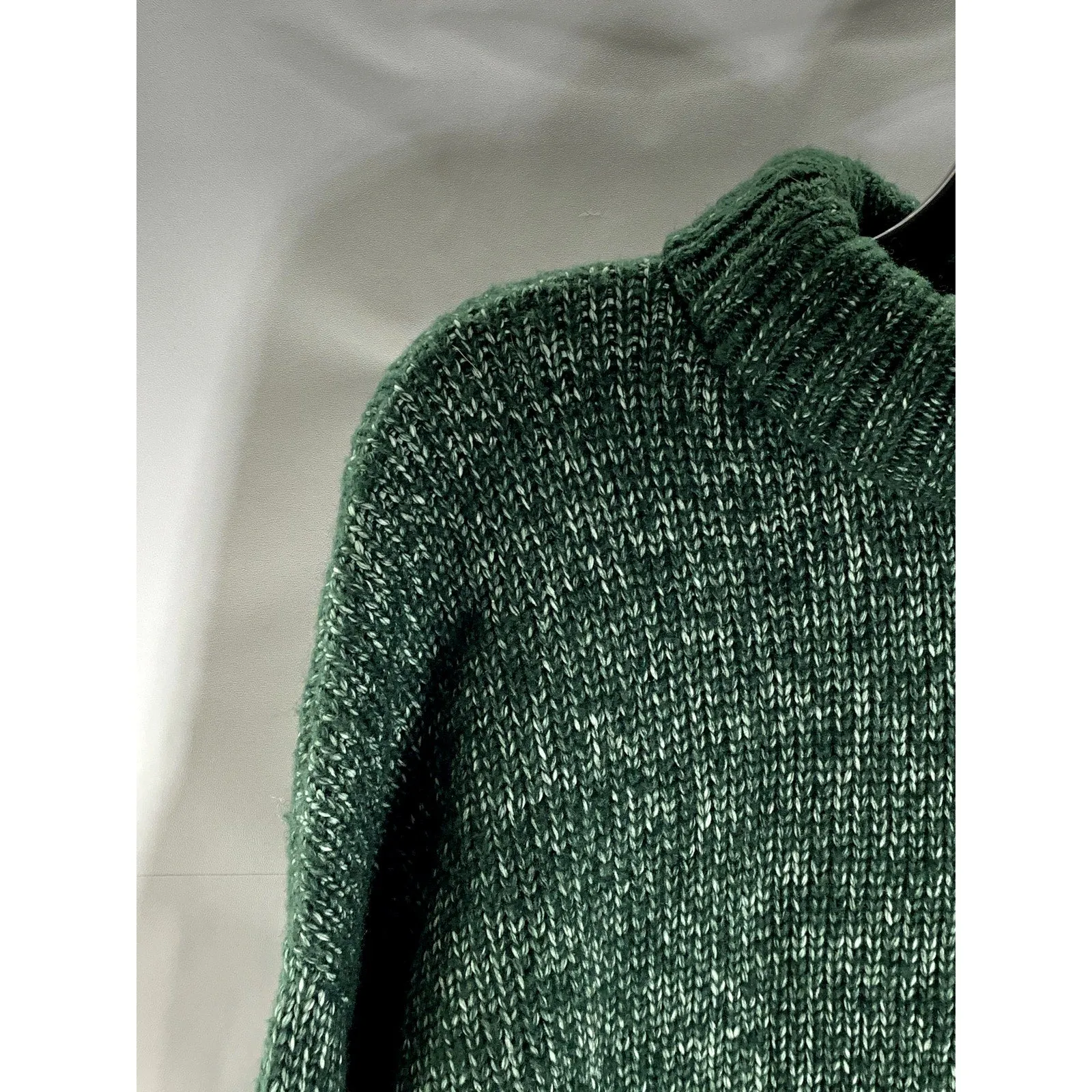 BANANA REPUBLIC Women's Dark Green Knit Mock-Neck Oversized Pullover Sweater SZS