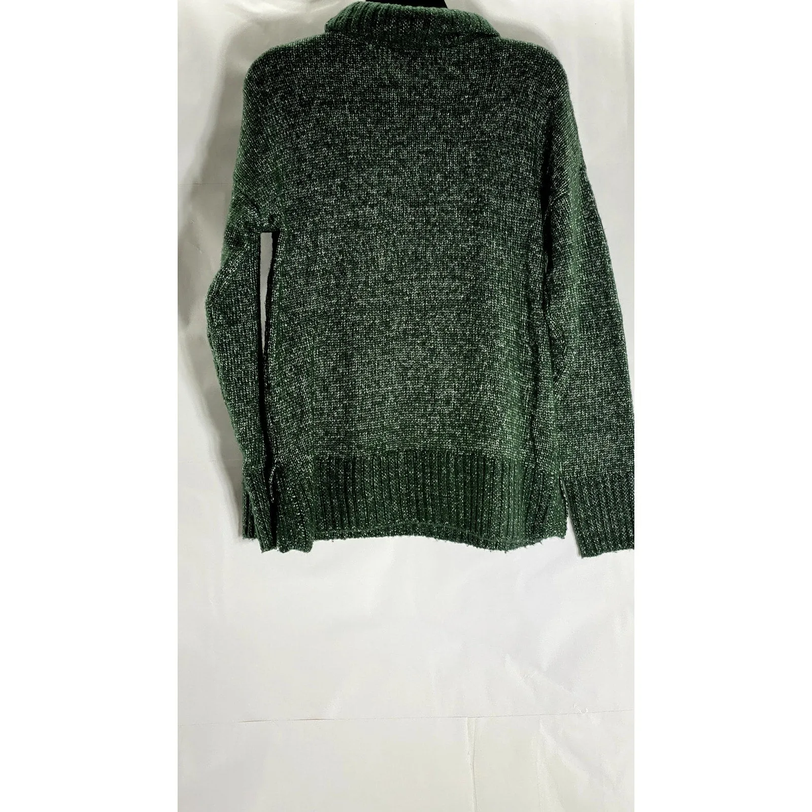 BANANA REPUBLIC Women's Dark Green Knit Mock-Neck Oversized Pullover Sweater SZS