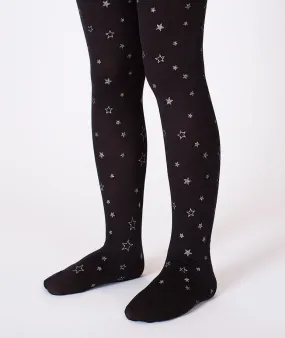 Black Mix Stars Kids Tights