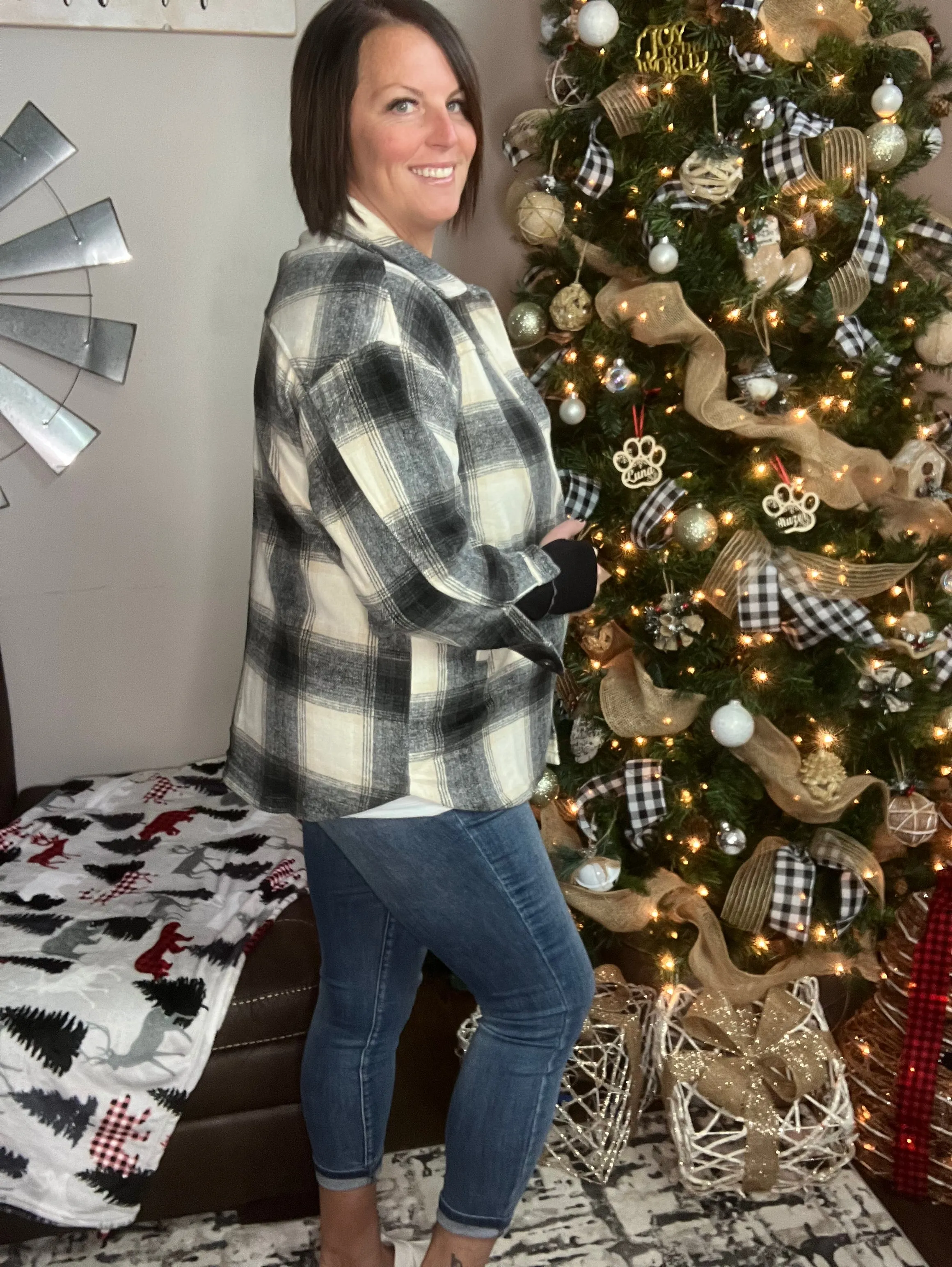 Black Plaid Shacket