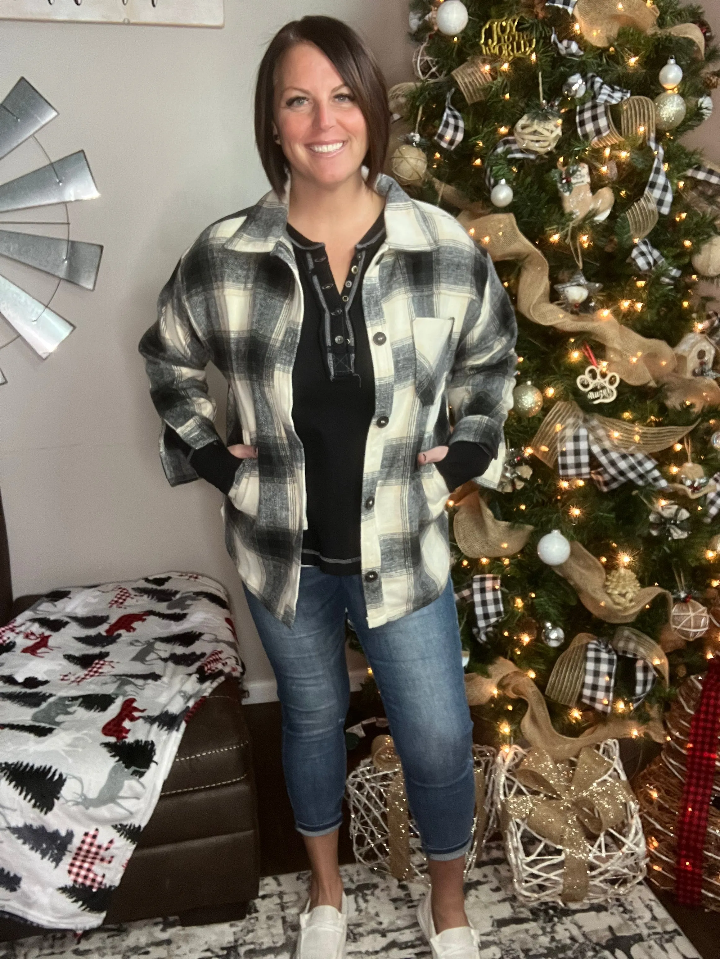 Black Plaid Shacket