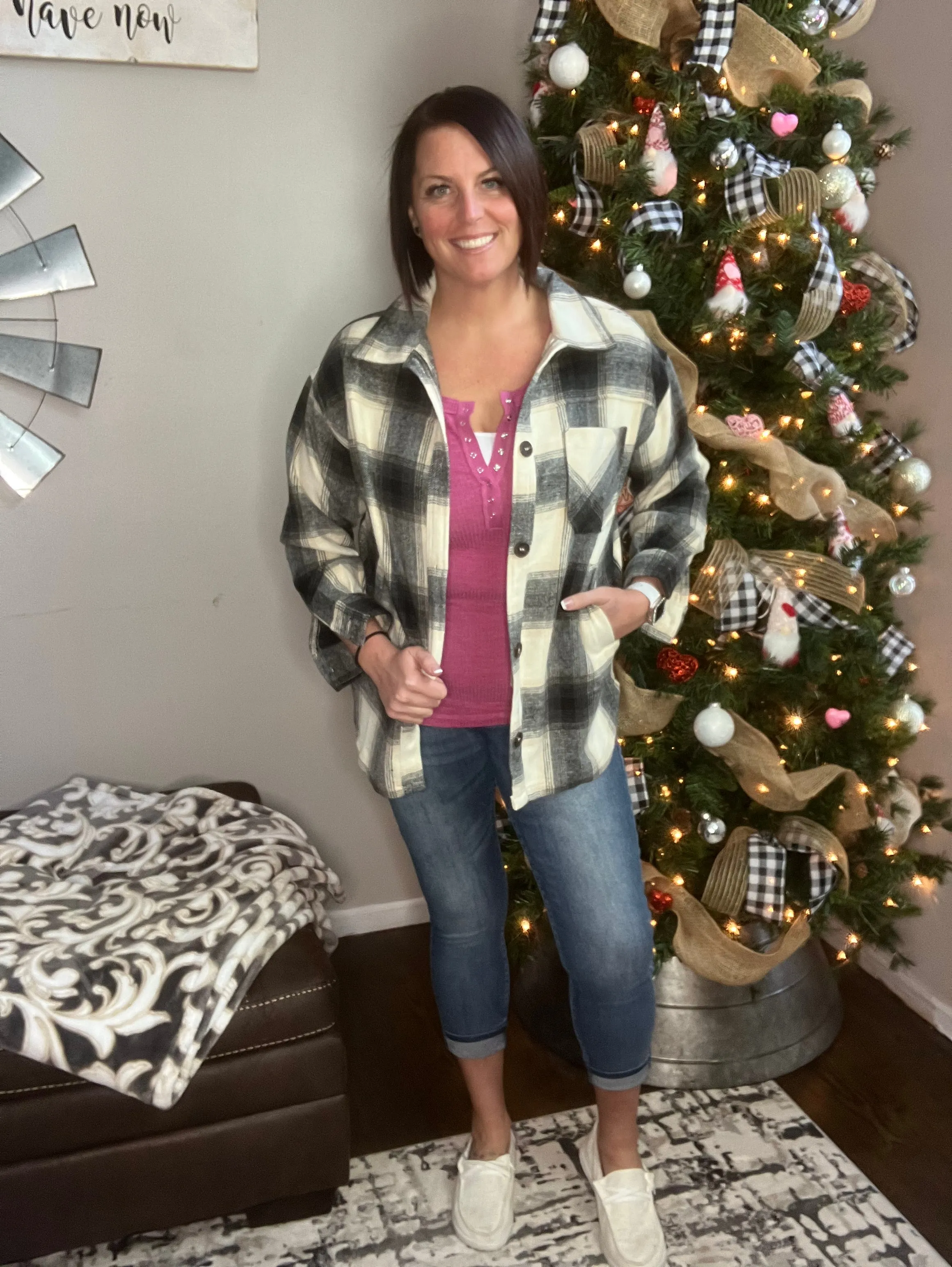 Black Plaid Shacket