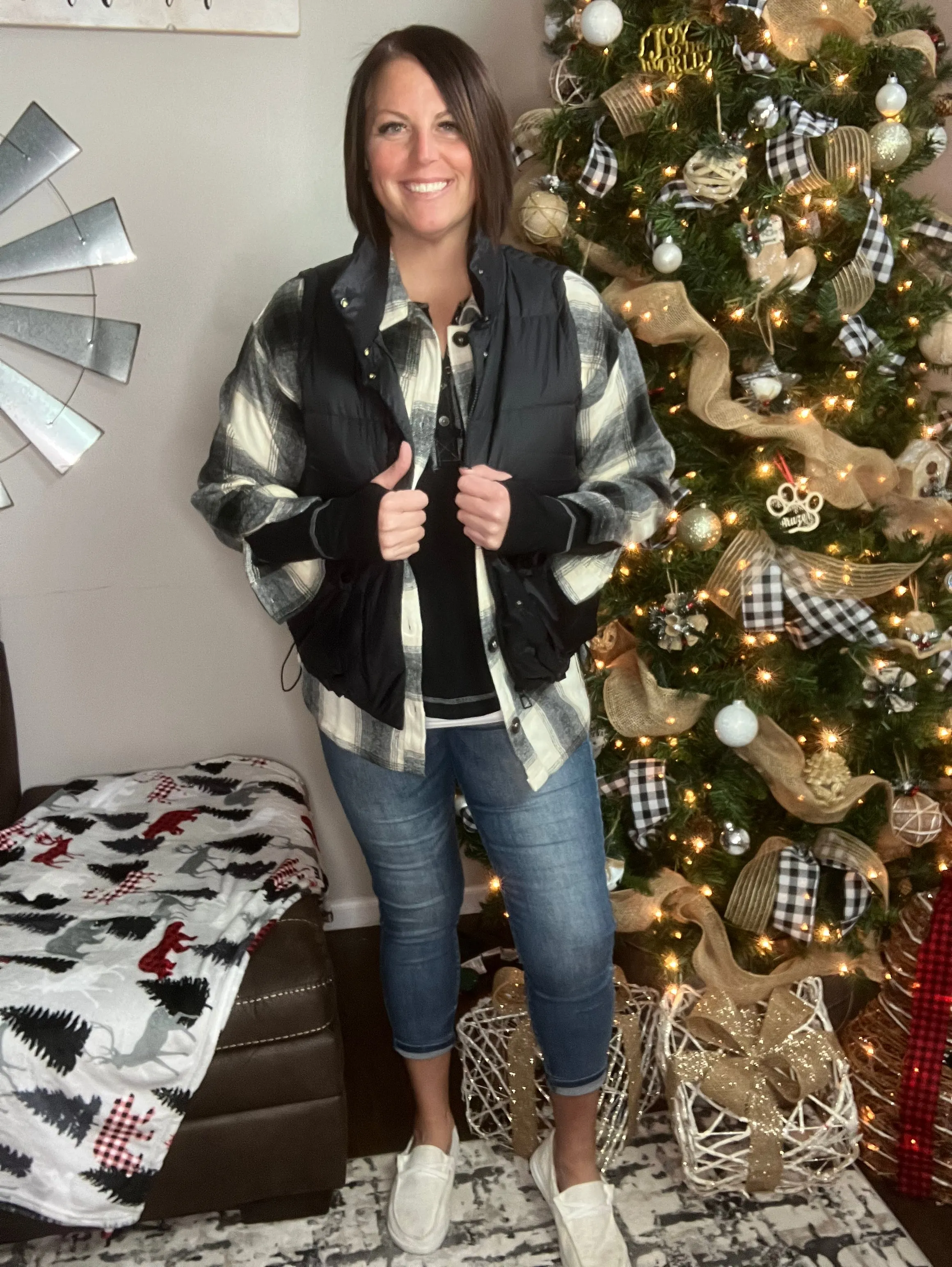 Black Plaid Shacket