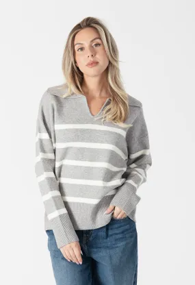 Brooke Striped Collar Pullover