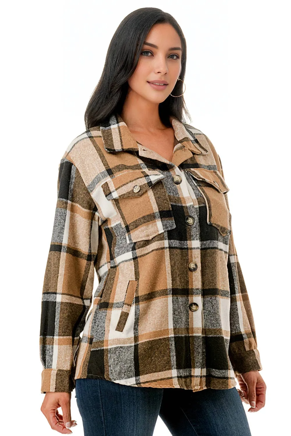 Buttered Toffee Plaid Shacket