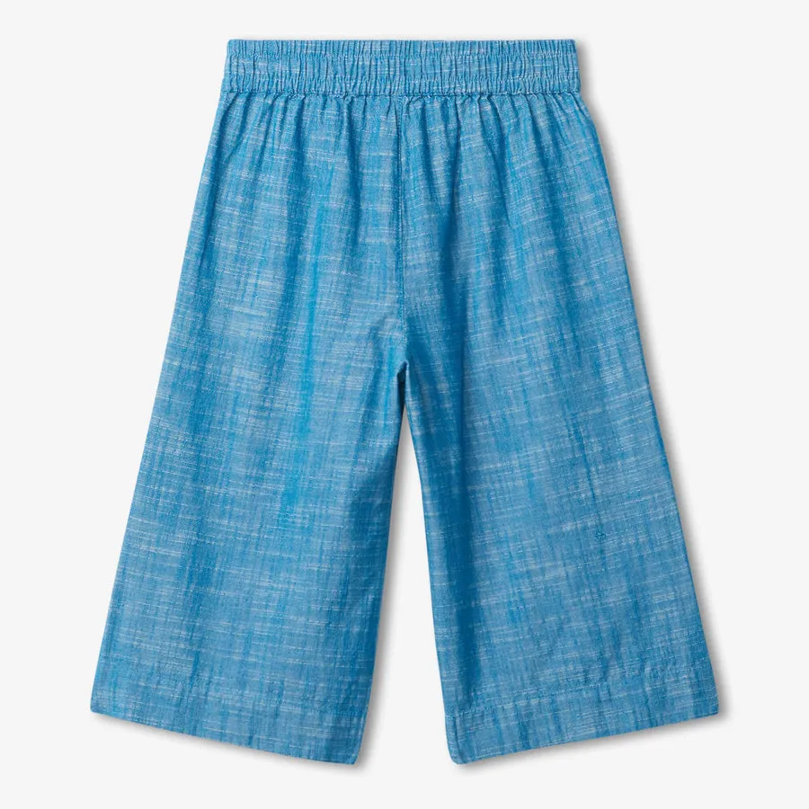 Chambray Cropped Culottes