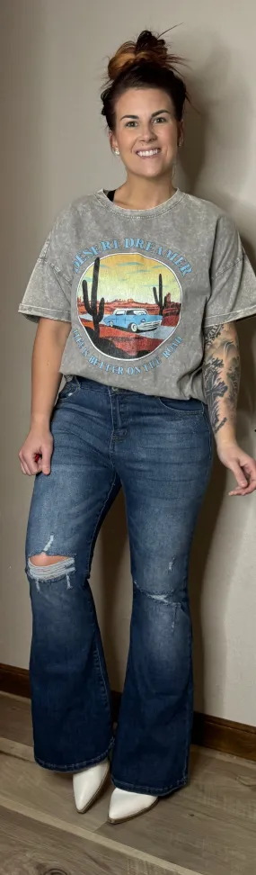 Chelsea Flare Medium Dark Wash Jean