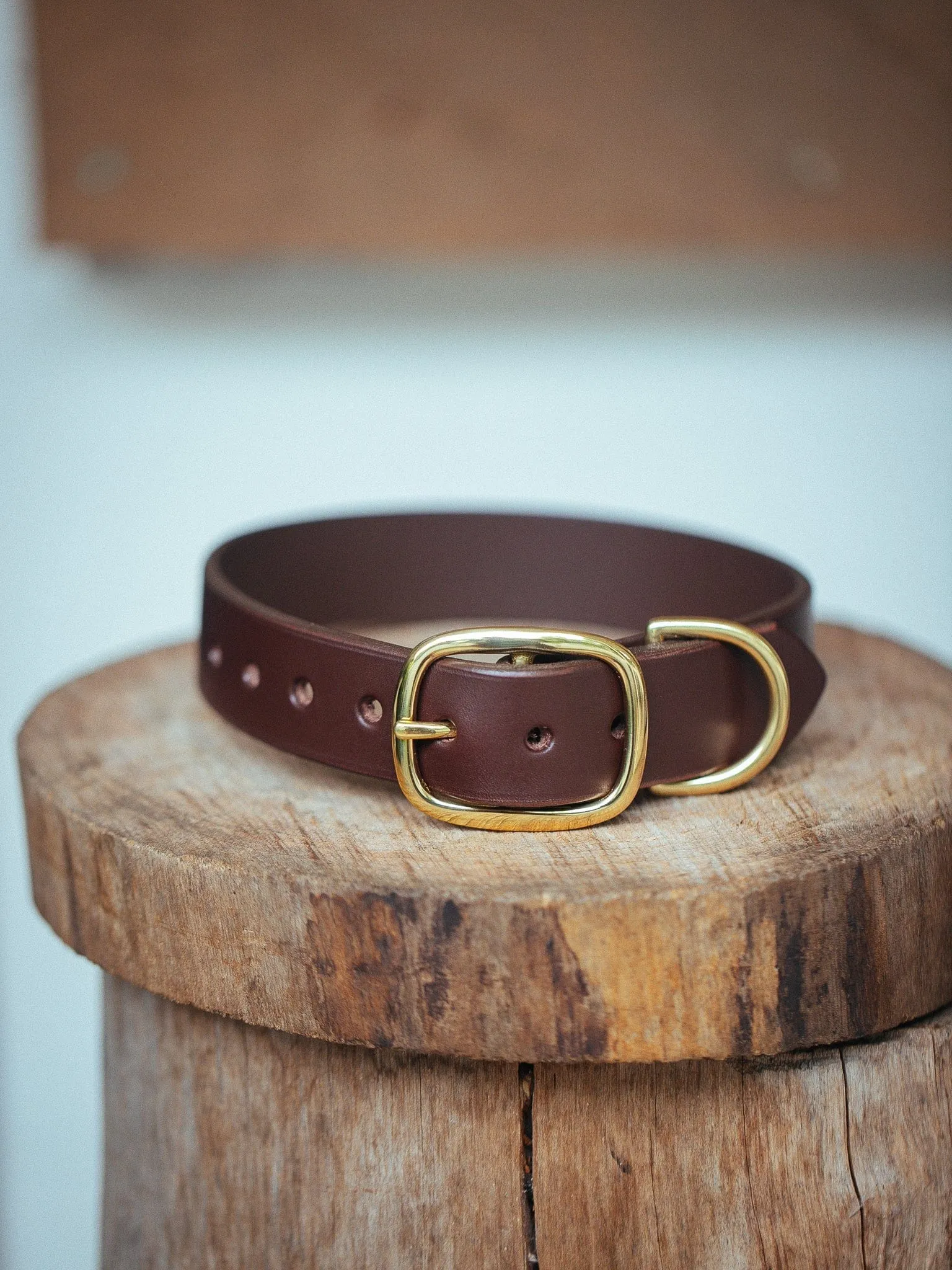 Classic Dog Collar - 32mm - Burgundy