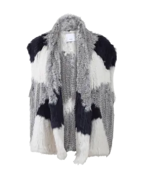 Color Block Fur Vest
