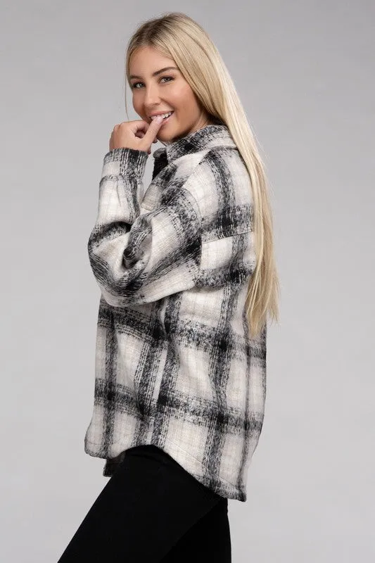 Cozy Plaid Flannel Shacket choice of colors