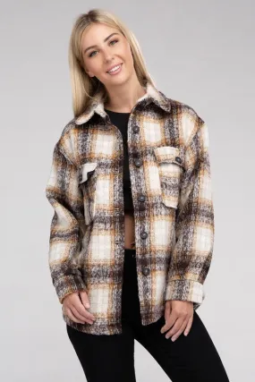Cozy Plaid Flannel Shacket choice of colors