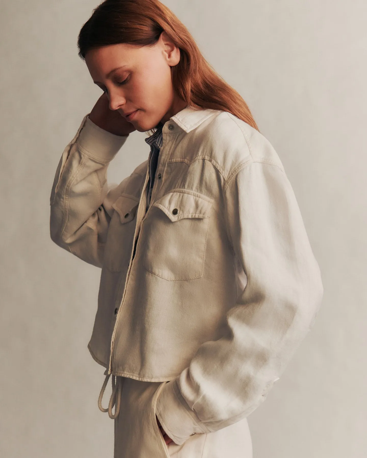 Cropped OG Shirt in Japanese Denim
