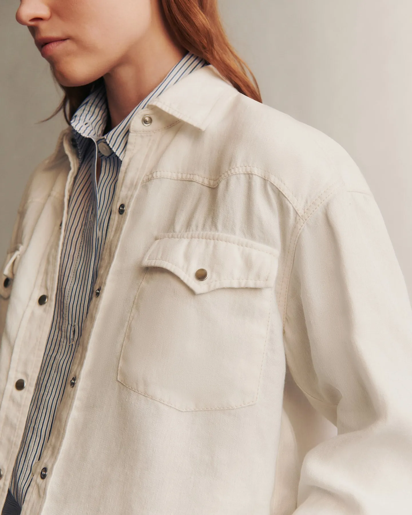 Cropped OG Shirt in Japanese Denim