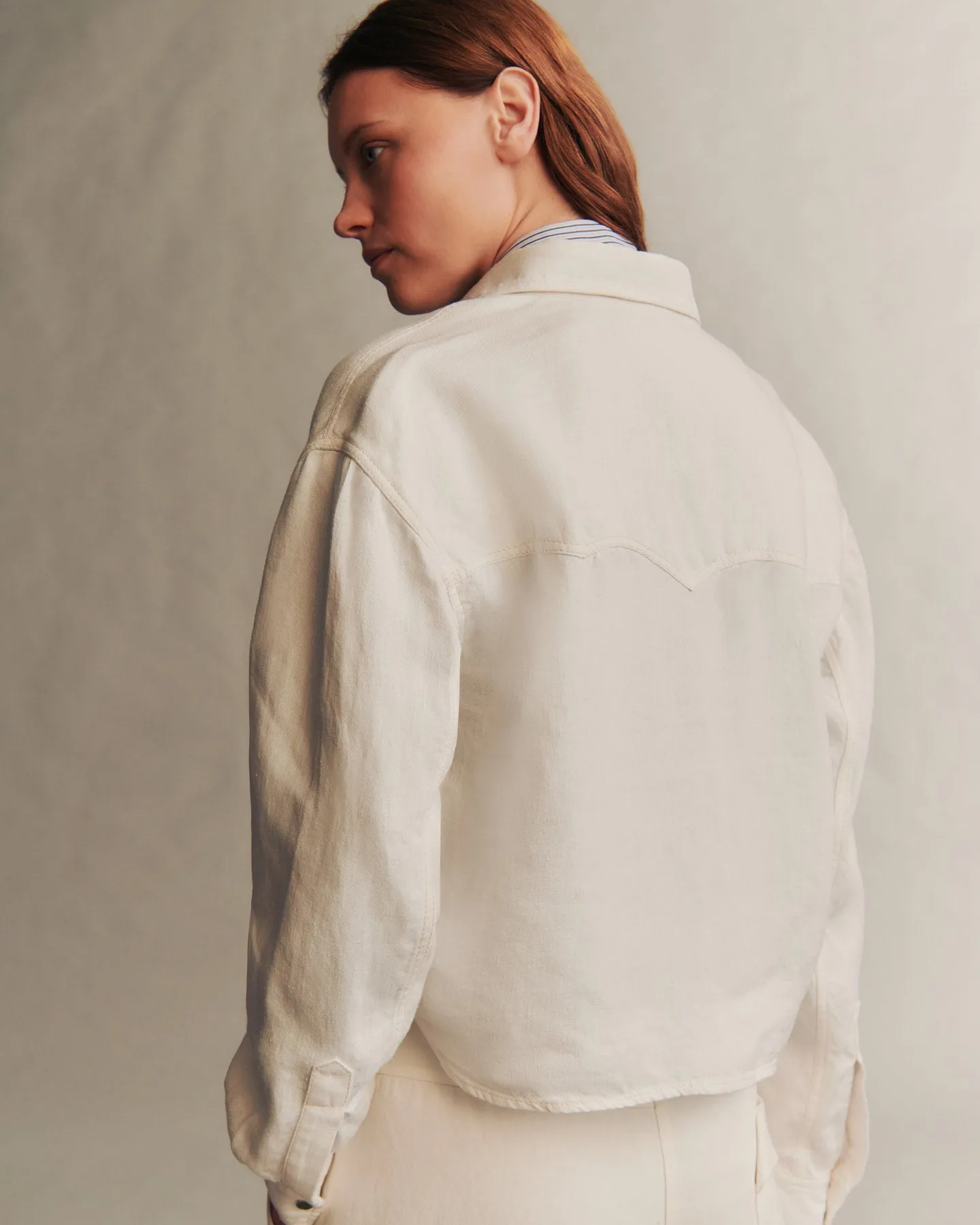 Cropped OG Shirt in Japanese Denim