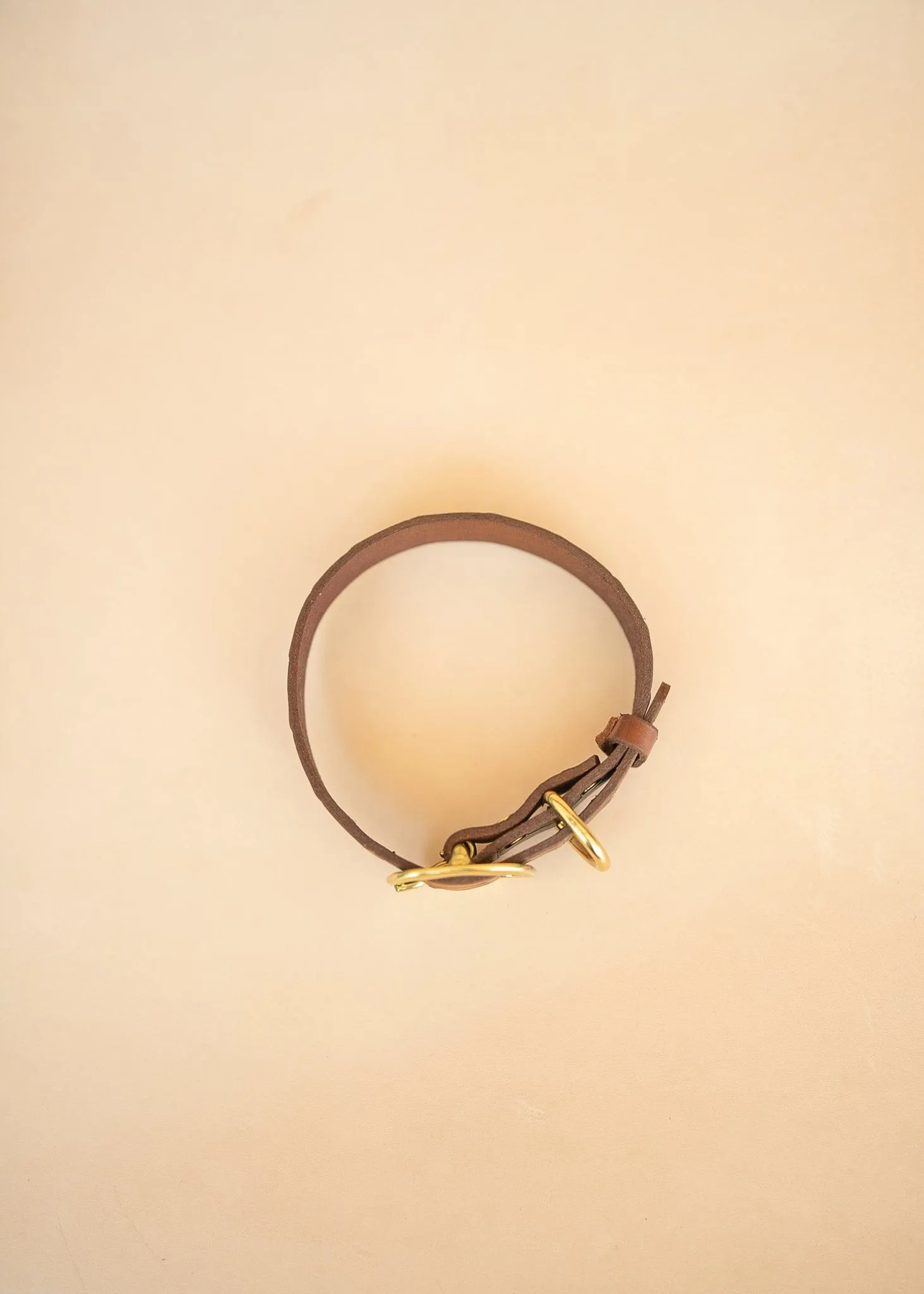 Embossed Dog Collar - Croc Print - 25mm - Tan
