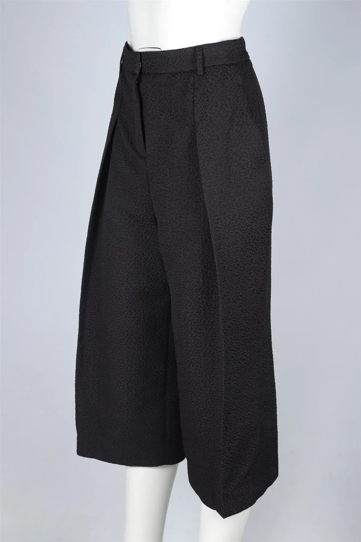ERDEM BLACK SATIN CULOTTES UK 14