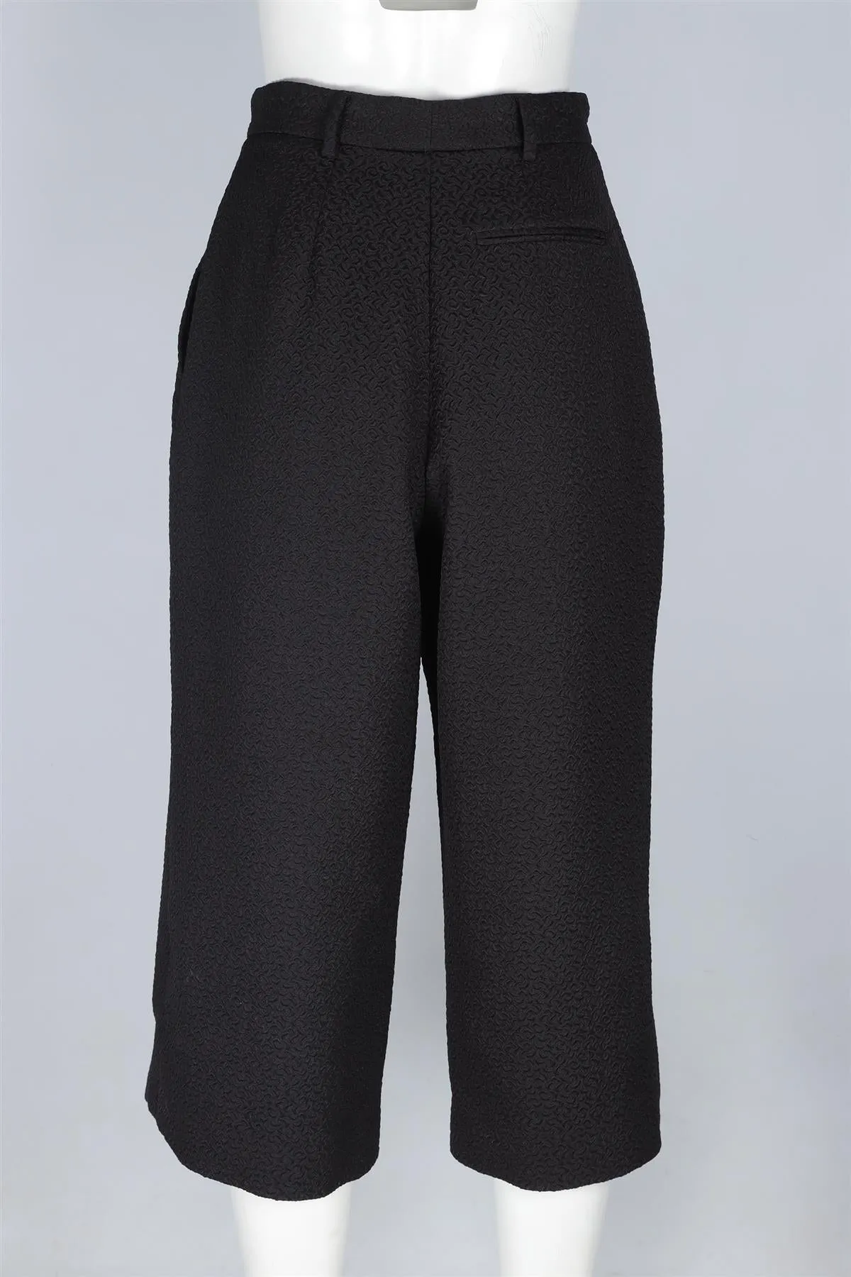 ERDEM BLACK SATIN CULOTTES UK 14