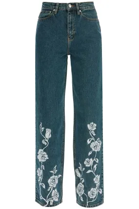 Floral Embroidered Jeans