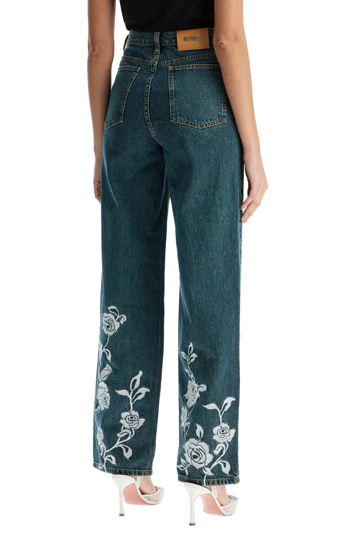 Floral Embroidered Jeans