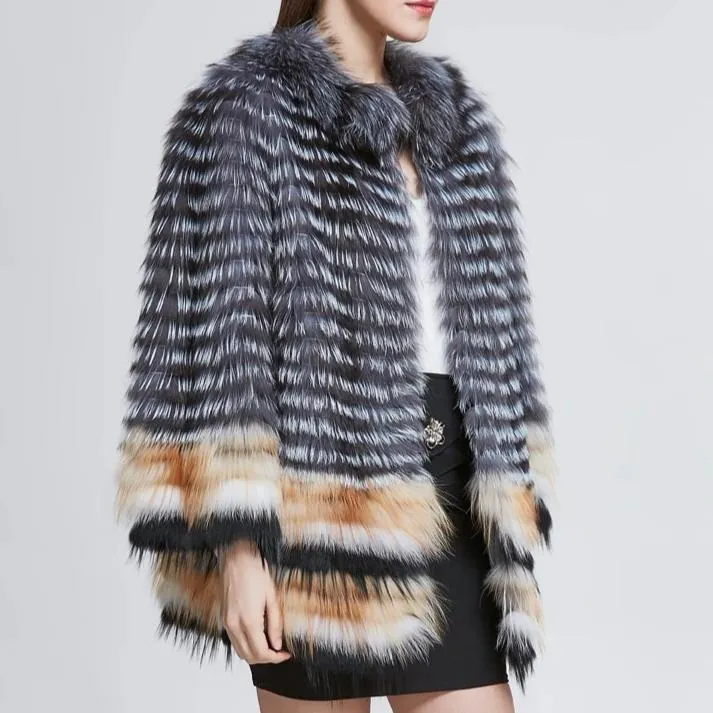 Genuine Fox Fur  Overcoat