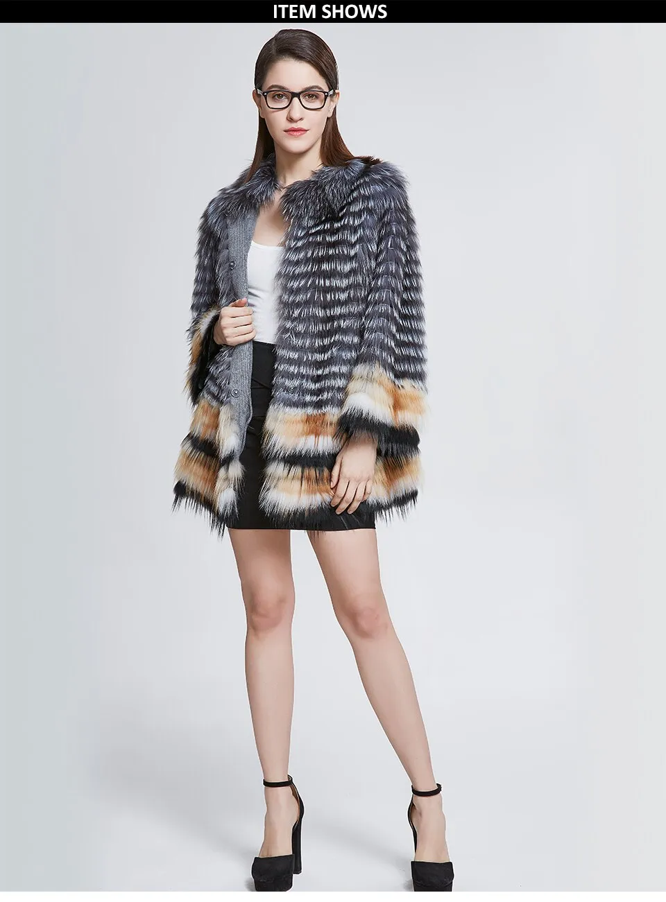 Genuine Fox Fur  Overcoat