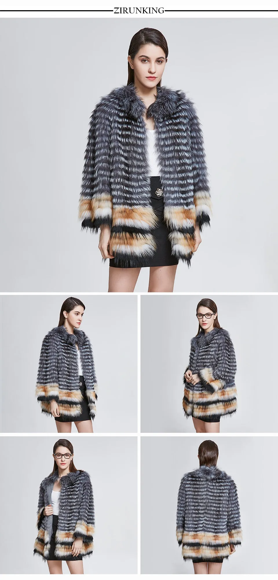 Genuine Fox Fur  Overcoat