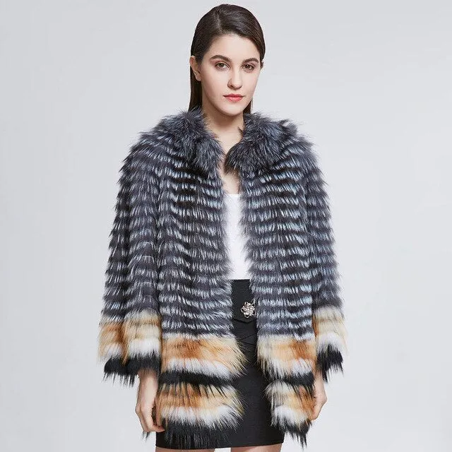 Genuine Fox Fur  Overcoat