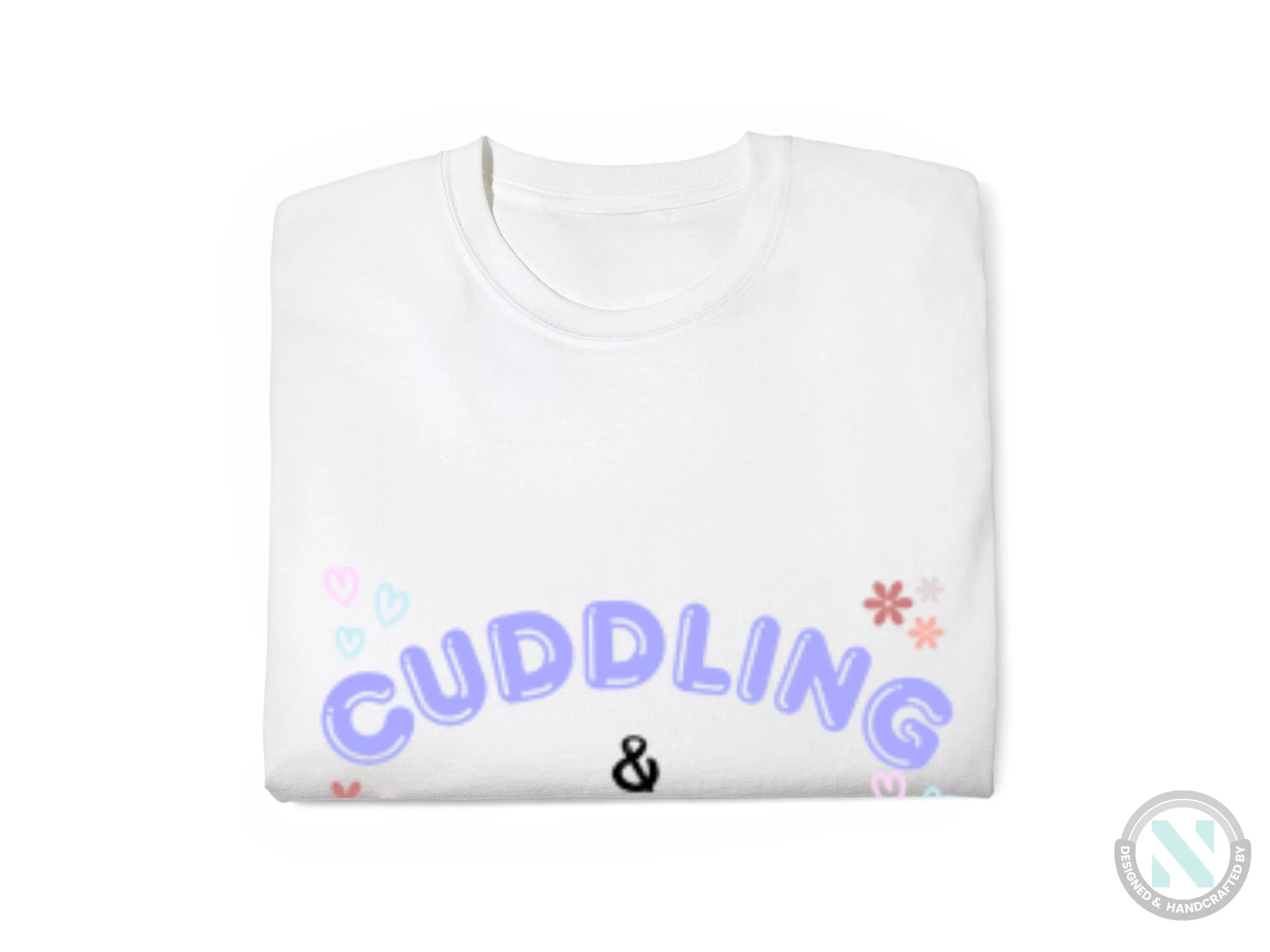 Girls Short Sleeve Custom Name and Date Baby Bodysuit With "Cuddling And Curious"