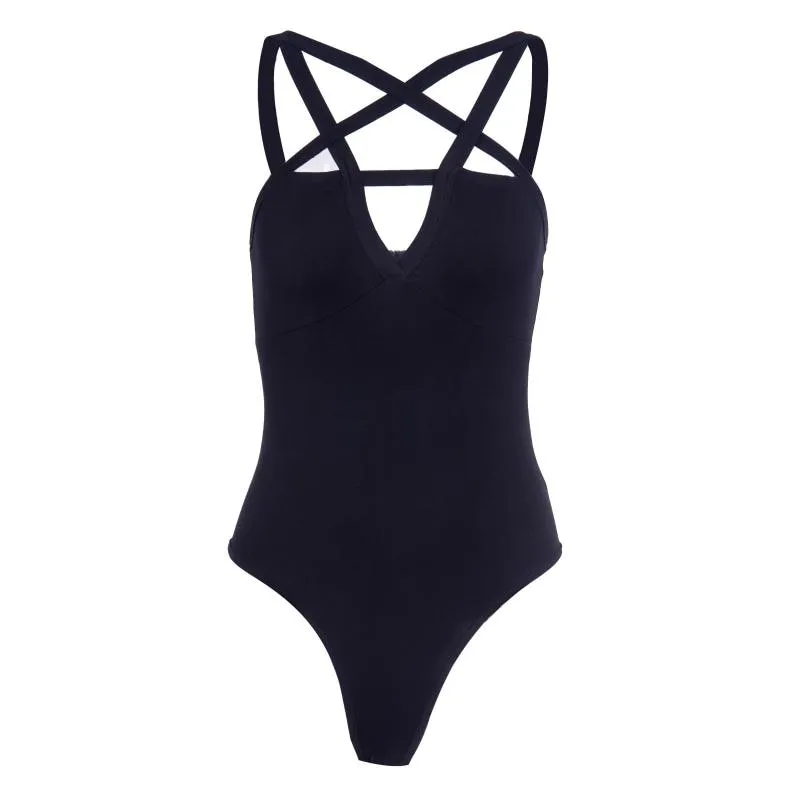 Gothic Cut Out detail Bodysuit