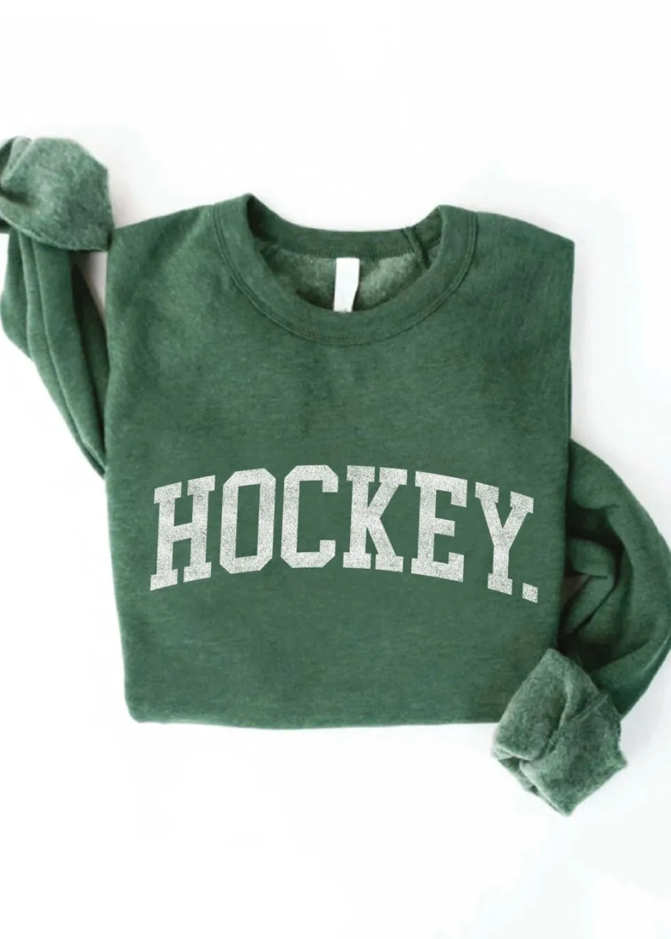 Green Hockey Crew Sweatshirt