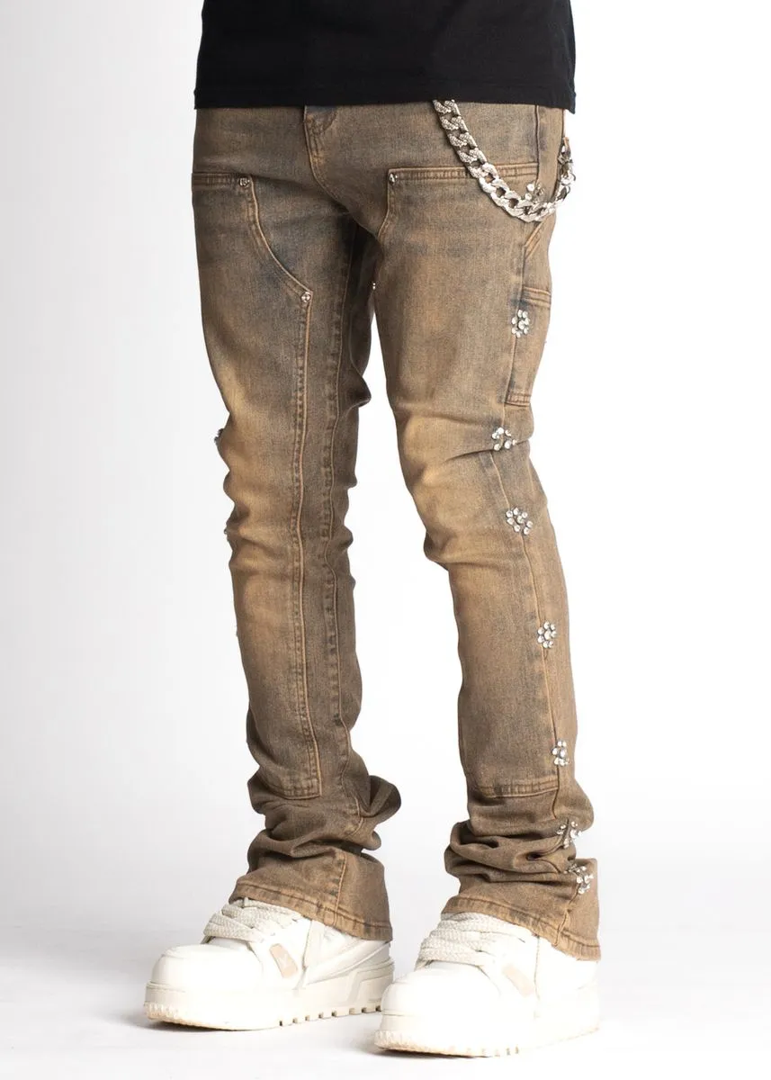 GUAPI Copper Embellished Stacked Denim (COPPER)