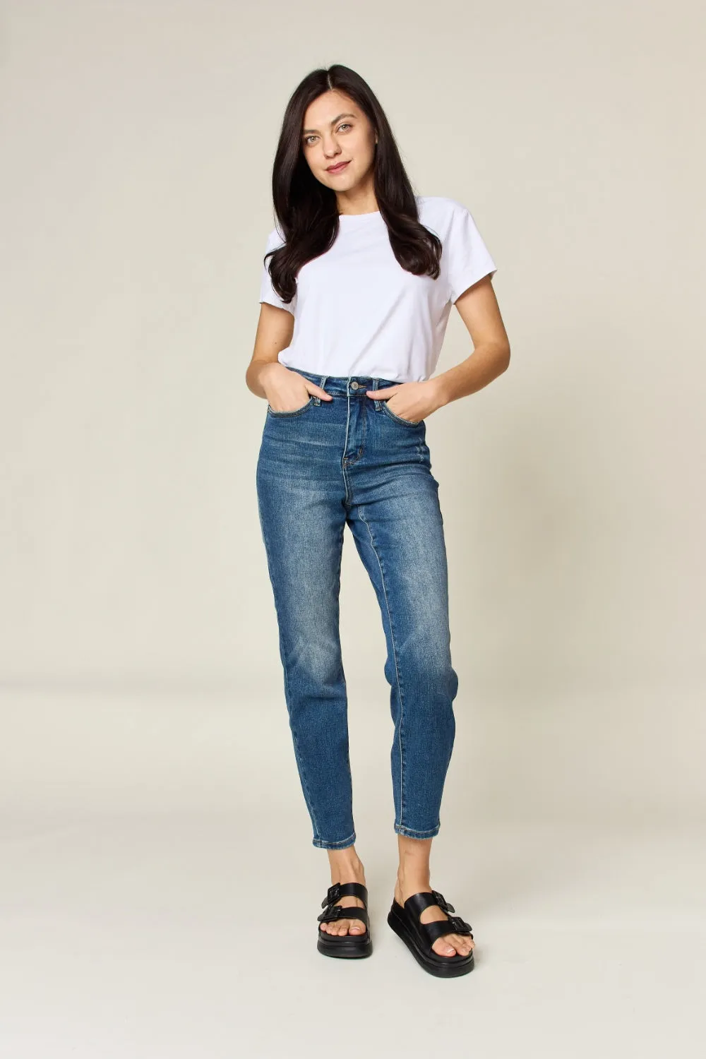 Judy Blue Tummy Control High Waist Slim Jeans - Online Exclusive