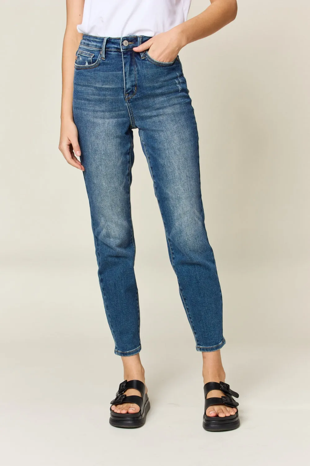 Judy Blue Tummy Control High Waist Slim Jeans - Online Exclusive