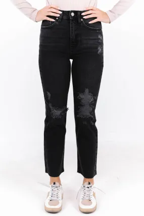 Keep the Momentum Jeans - Washed Black