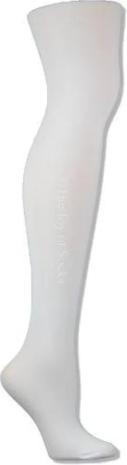 Large/Tall Microfiber White Tights
