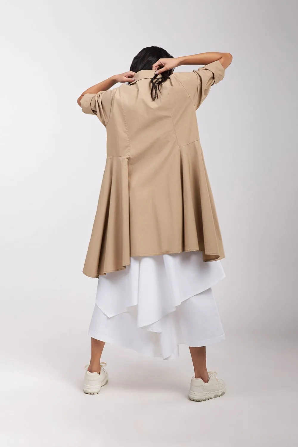 LAYERED CULOTTES WITH ASYMMETRICAL PANELS