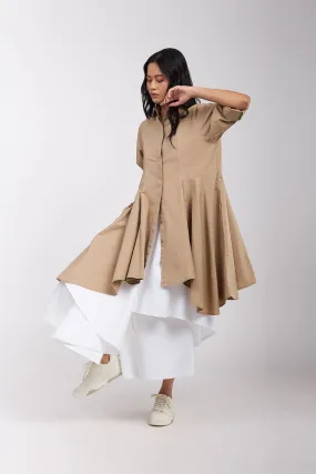 LAYERED CULOTTES WITH ASYMMETRICAL PANELS