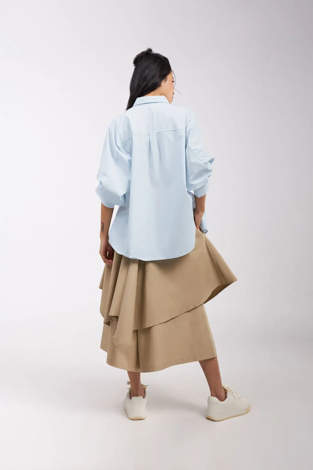 LAYERED CULOTTES WITH ASYMMETRICAL PANELS