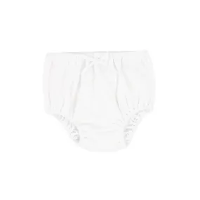 Lil Legs Pure White Rib Bloomers