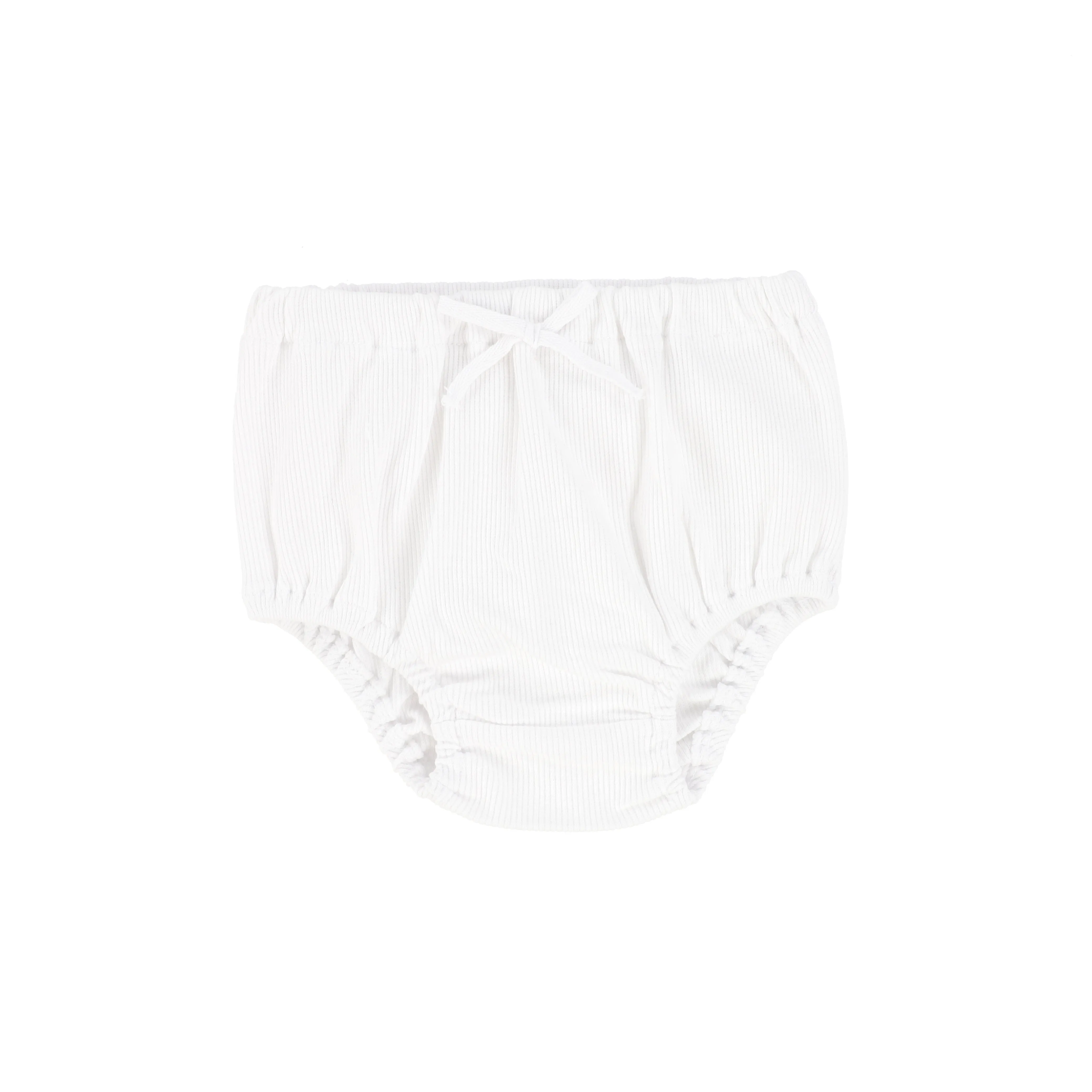 Lil Legs Pure White Rib Bloomers