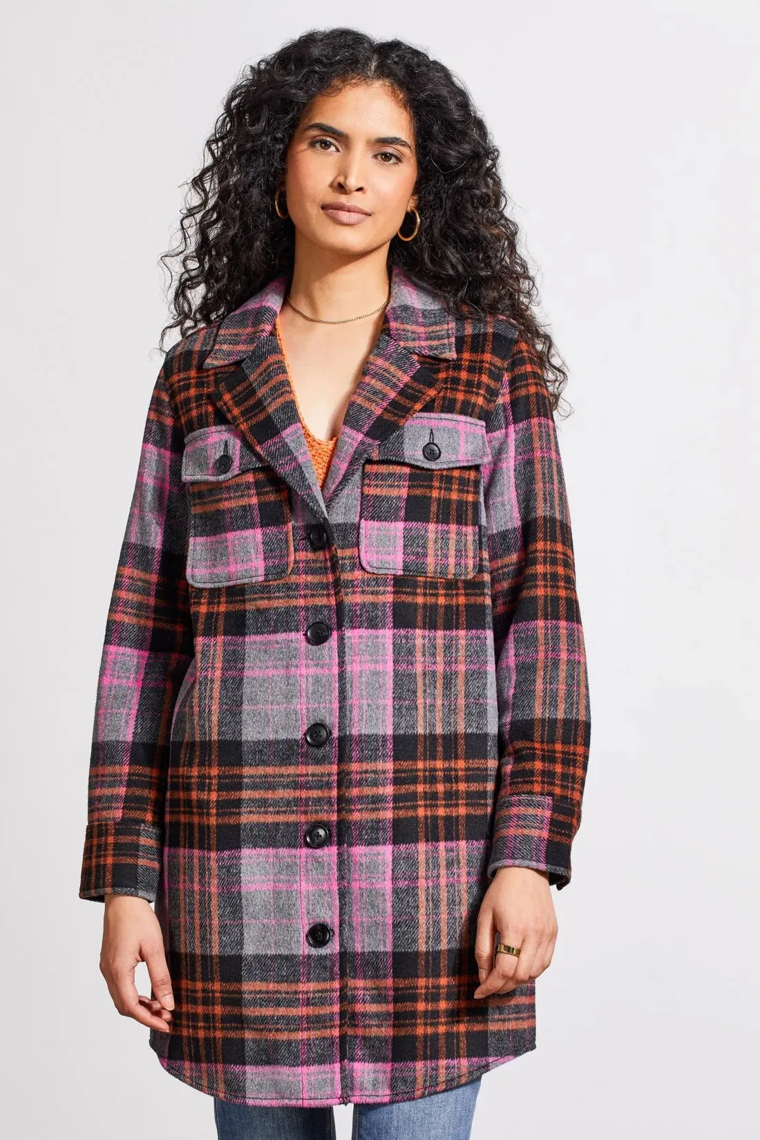 Long Plaid Shacket