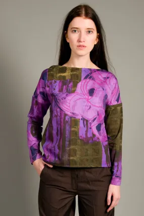 Loose cut Top with Flowers