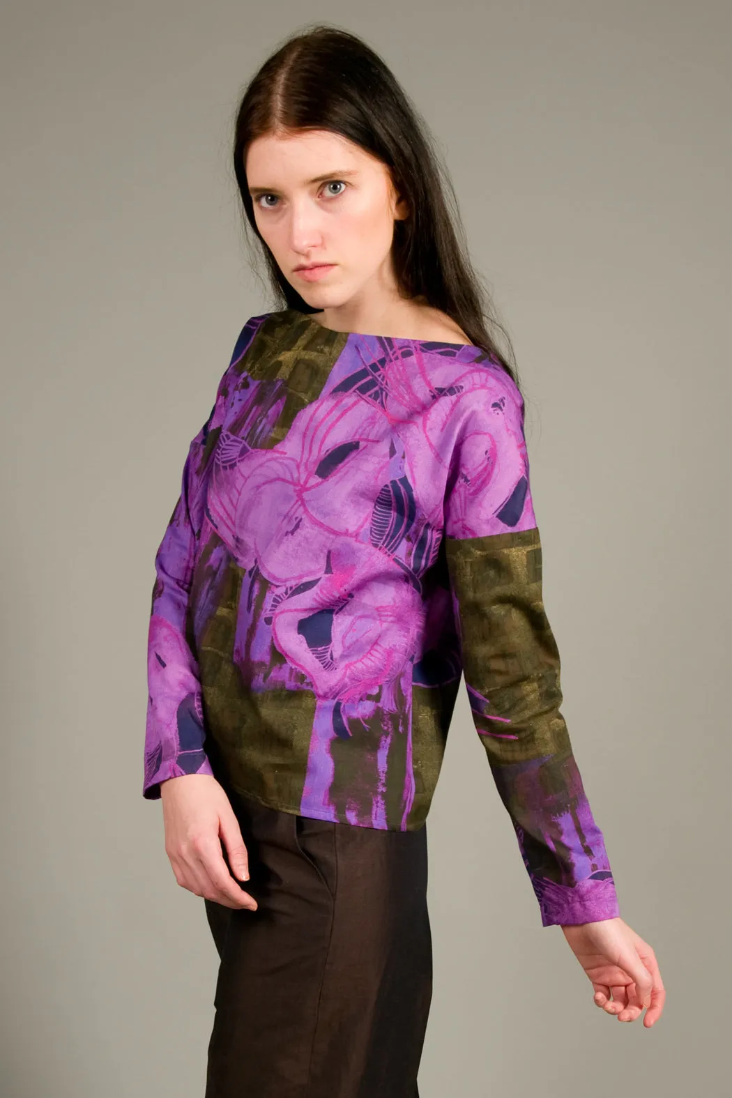 Loose cut Top with Flowers
