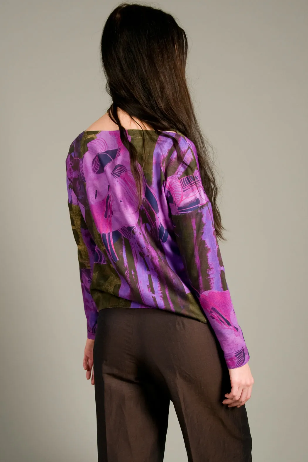Loose cut Top with Flowers