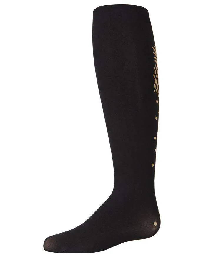 MeMoi Pretty Pineapple Black Tights Style: MKF-4014