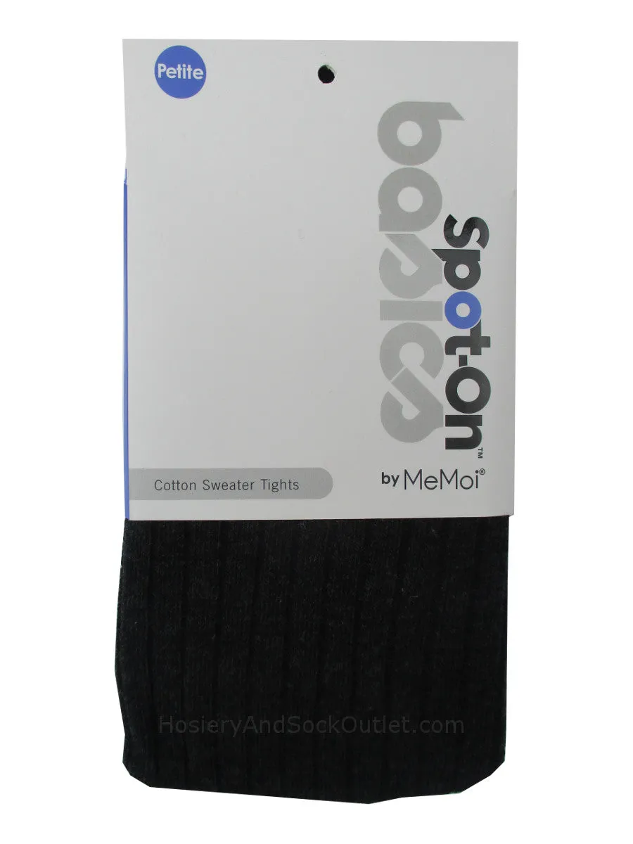 Memoi Spot on Basics Ribbed Cotton Sweater Tights SP-3405, for Girls and Women