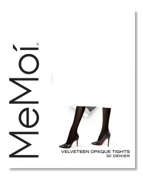 Memoi Velveteen Opaque Control Top Tights, Model MO-314